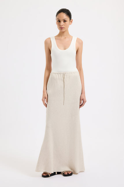 Amani Linen Skirt Natural 