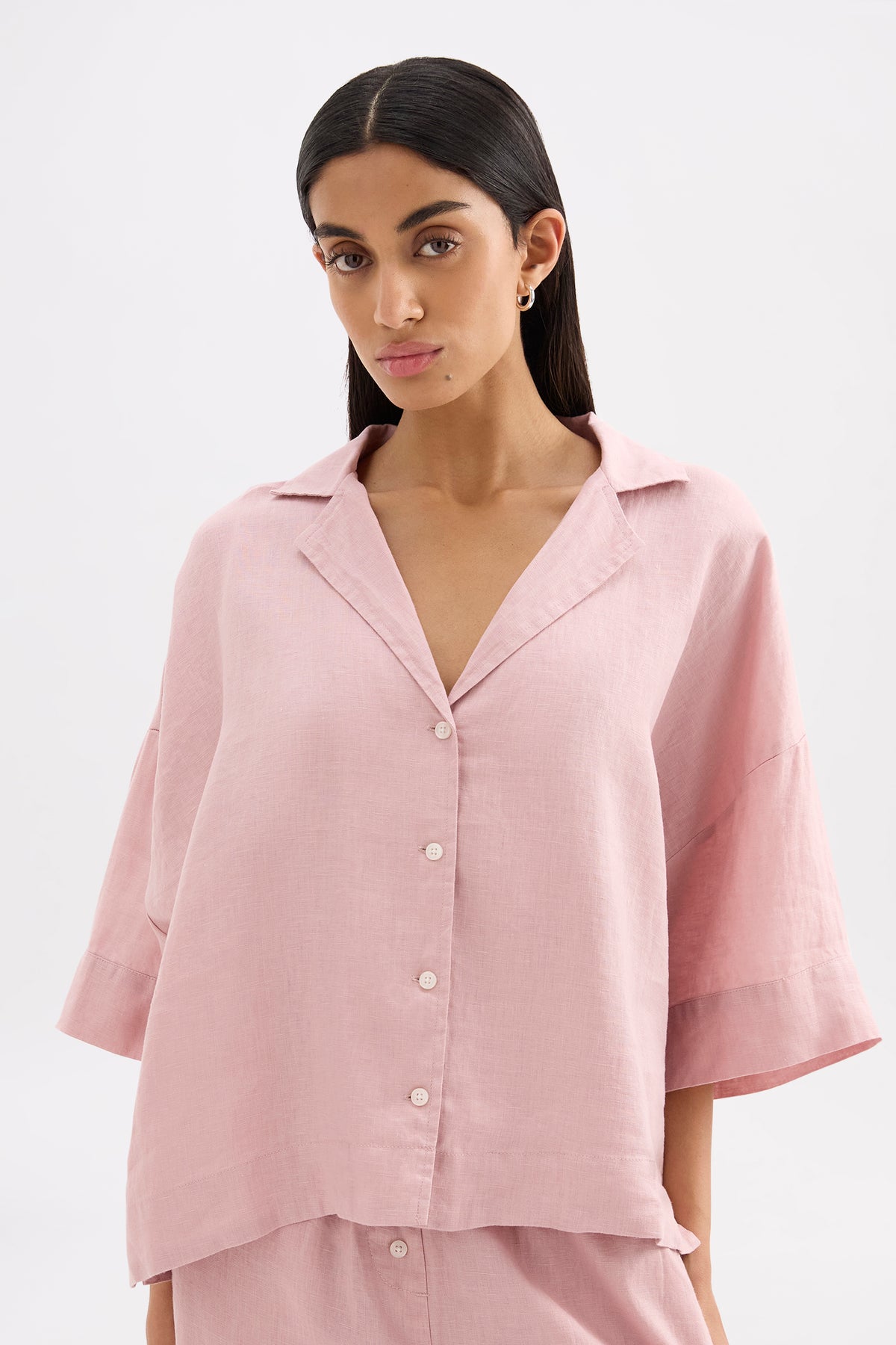 Lounge Linen Shirt & Short Set 