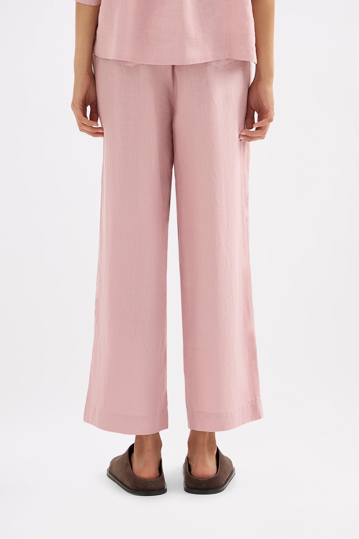 Lounge Linen Shirt & Crop Pant Set 