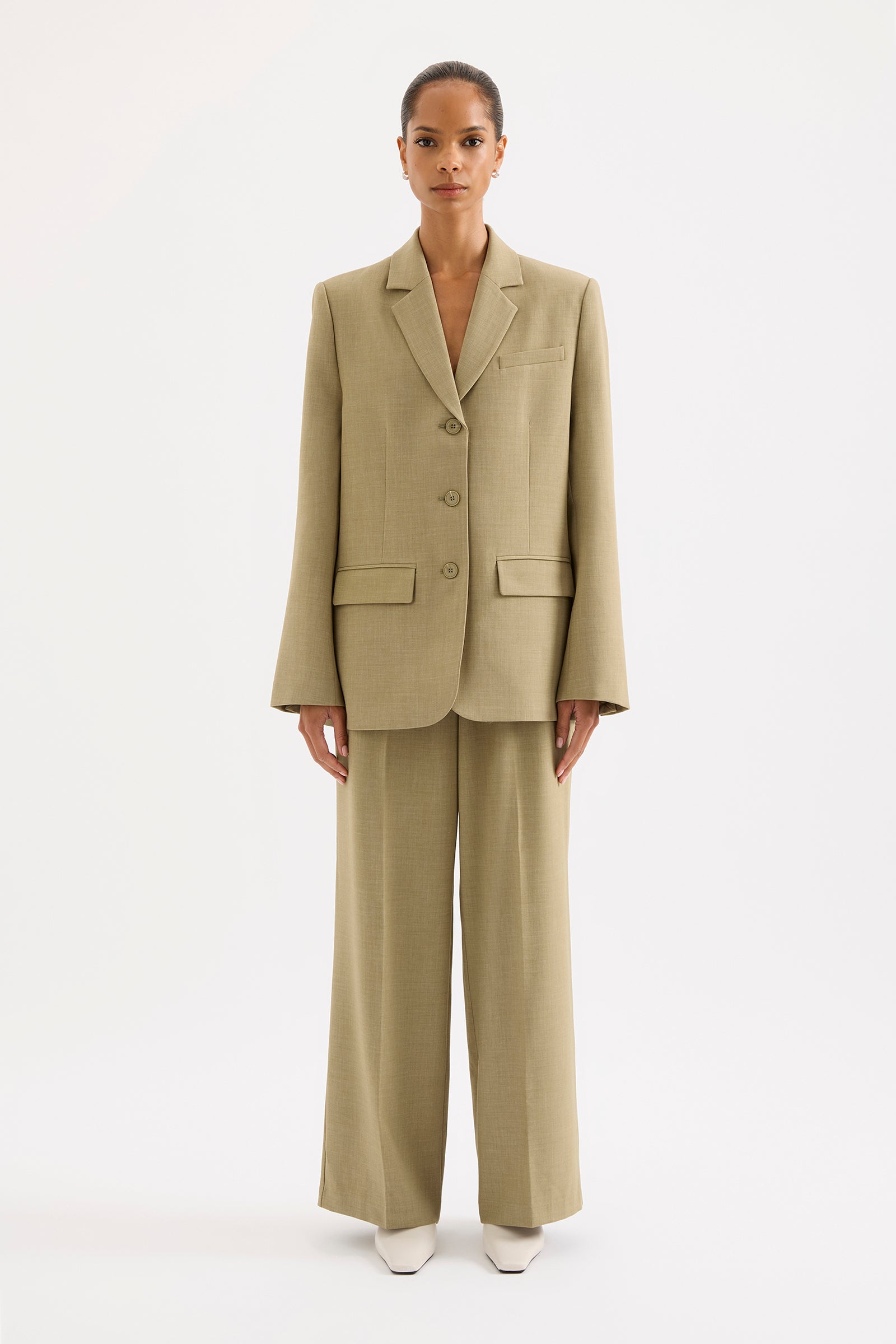 Audrey Tailored Blazer Moss 