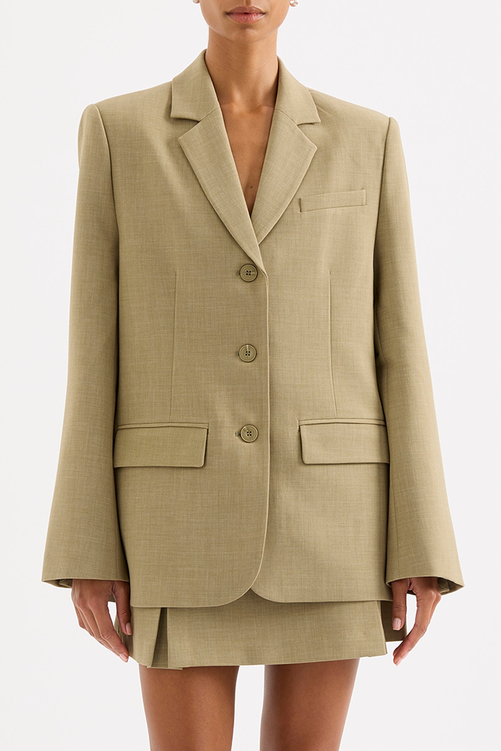 Audrey Tailored Blazer Moss 