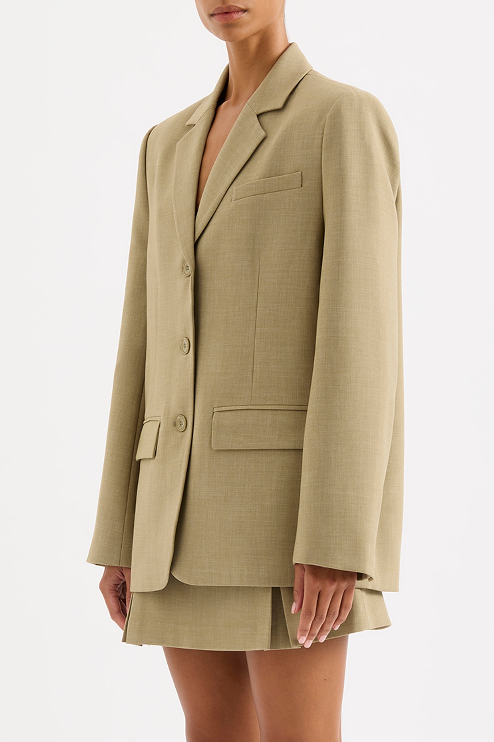 Audrey Tailored Blazer Moss 