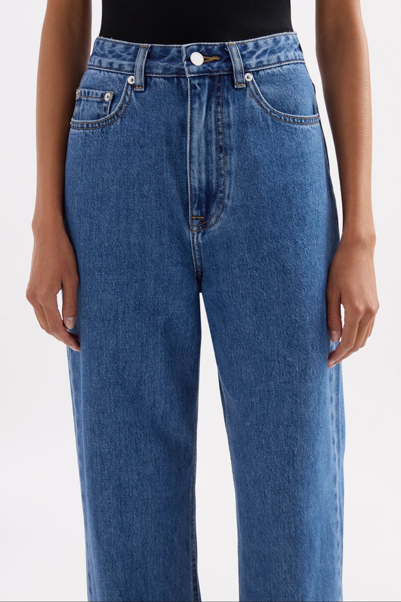 Organic Relaxed Leg Jean Royal Blue 