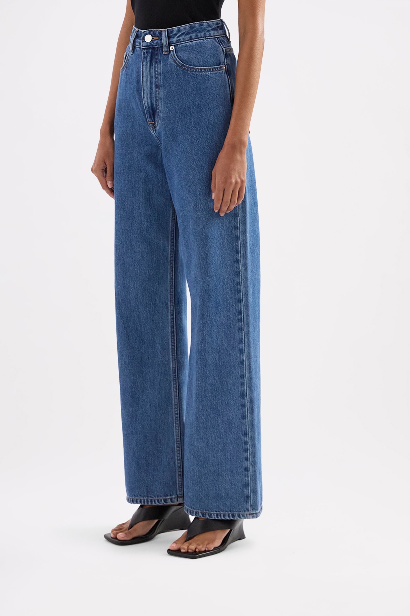 Organic Relaxed Leg Jean Royal Blue 