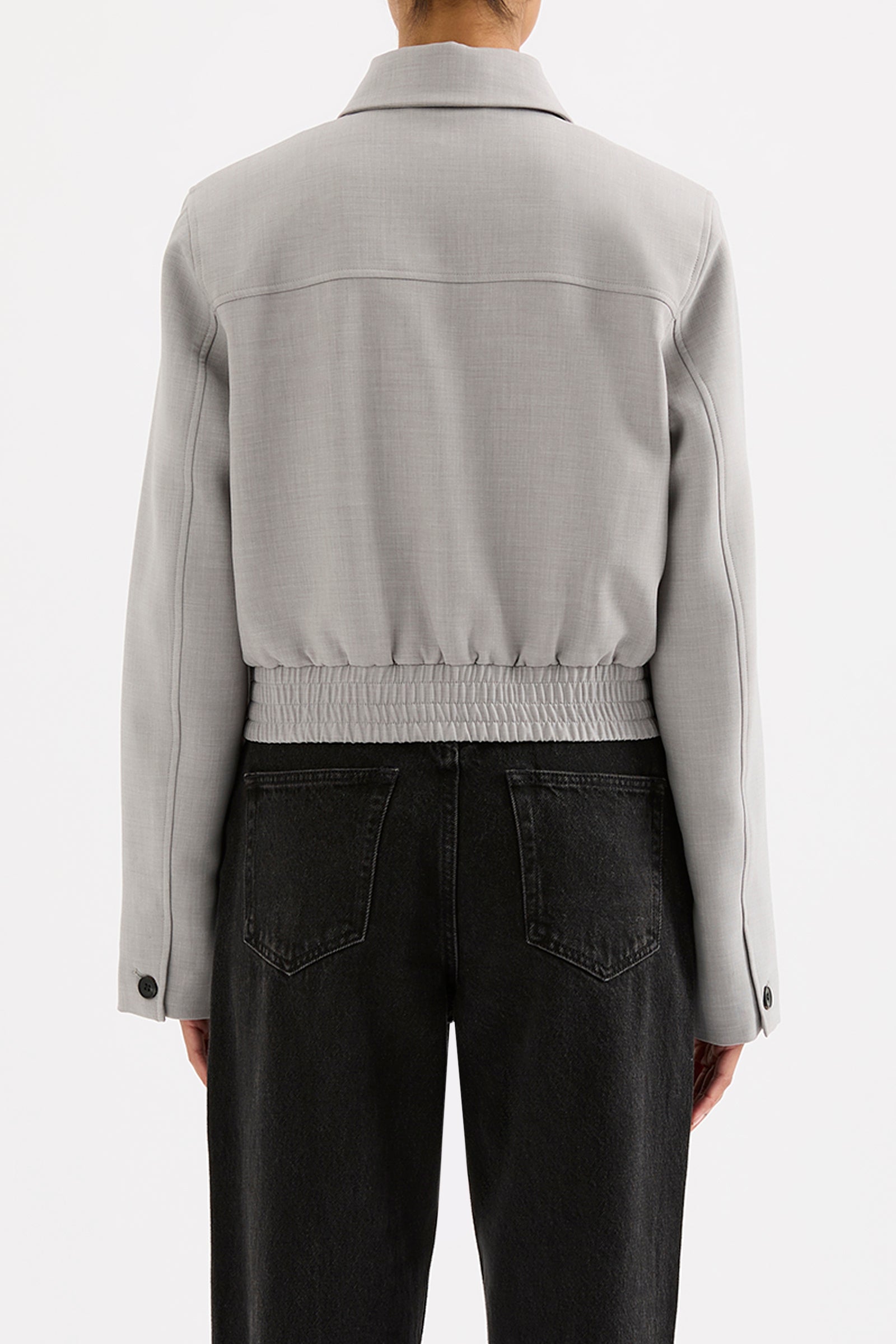 Elena Bomber Jacket Heather Grey 