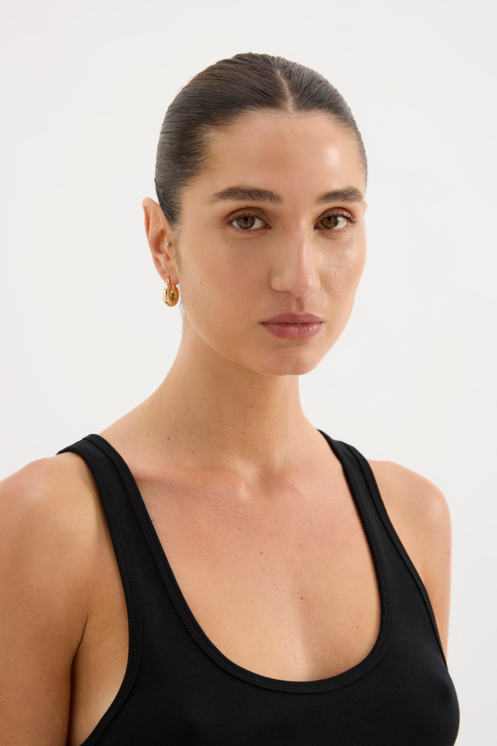 Maeve Medium Hoops Gold 