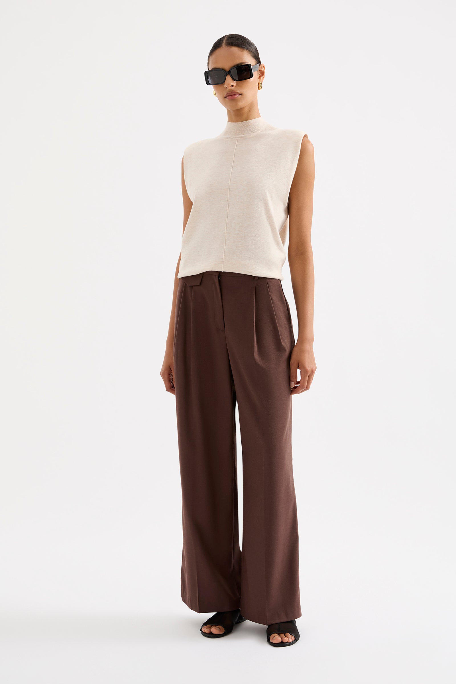 Rae Knit Tank Cream Marle 