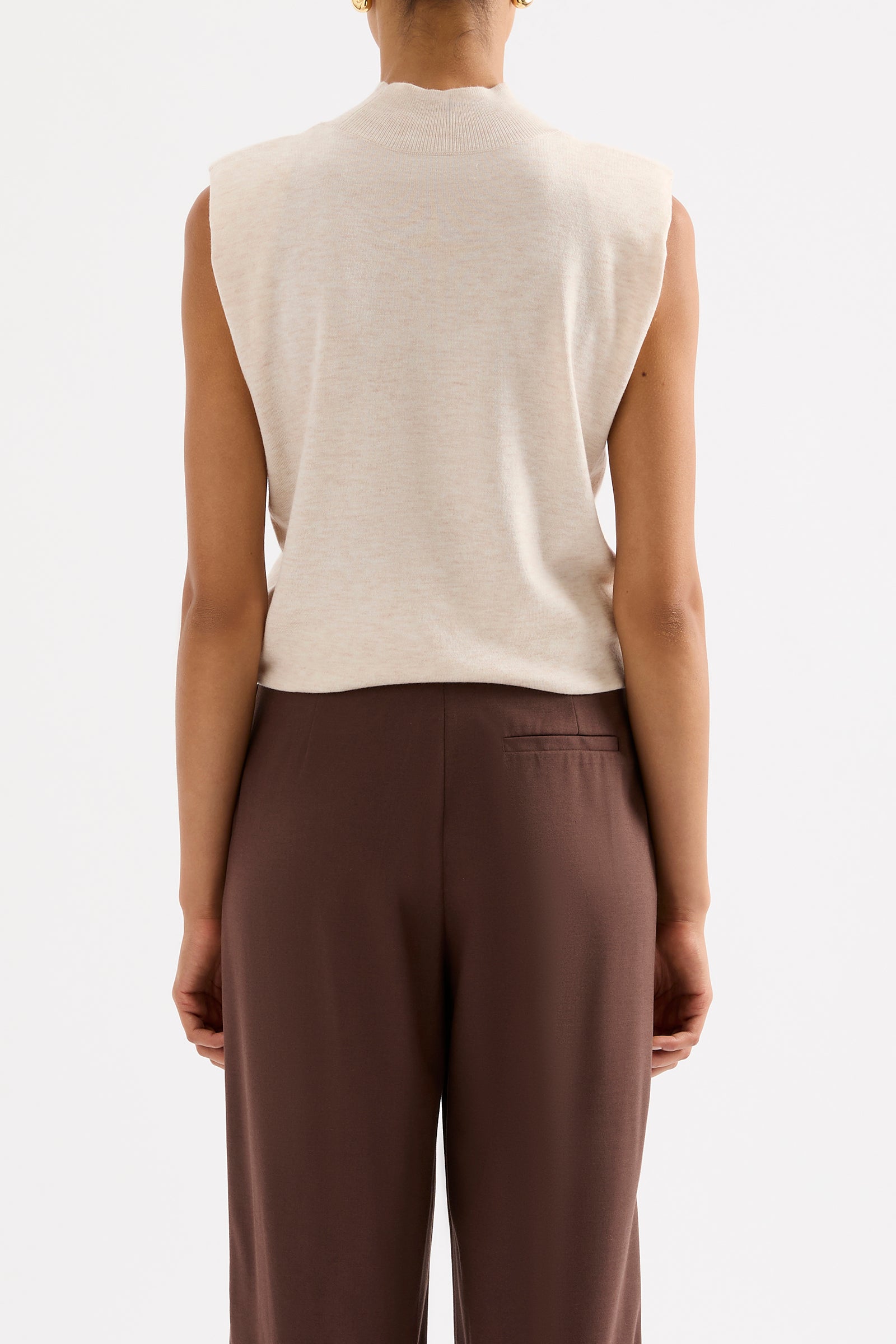 Rae Knit Tank Cream Marle 