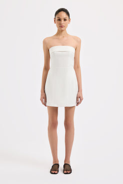 Shop Lyra Linen Dress in White | Nude Lucy