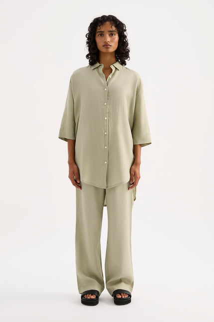 Lounge Linen Pant Olive 