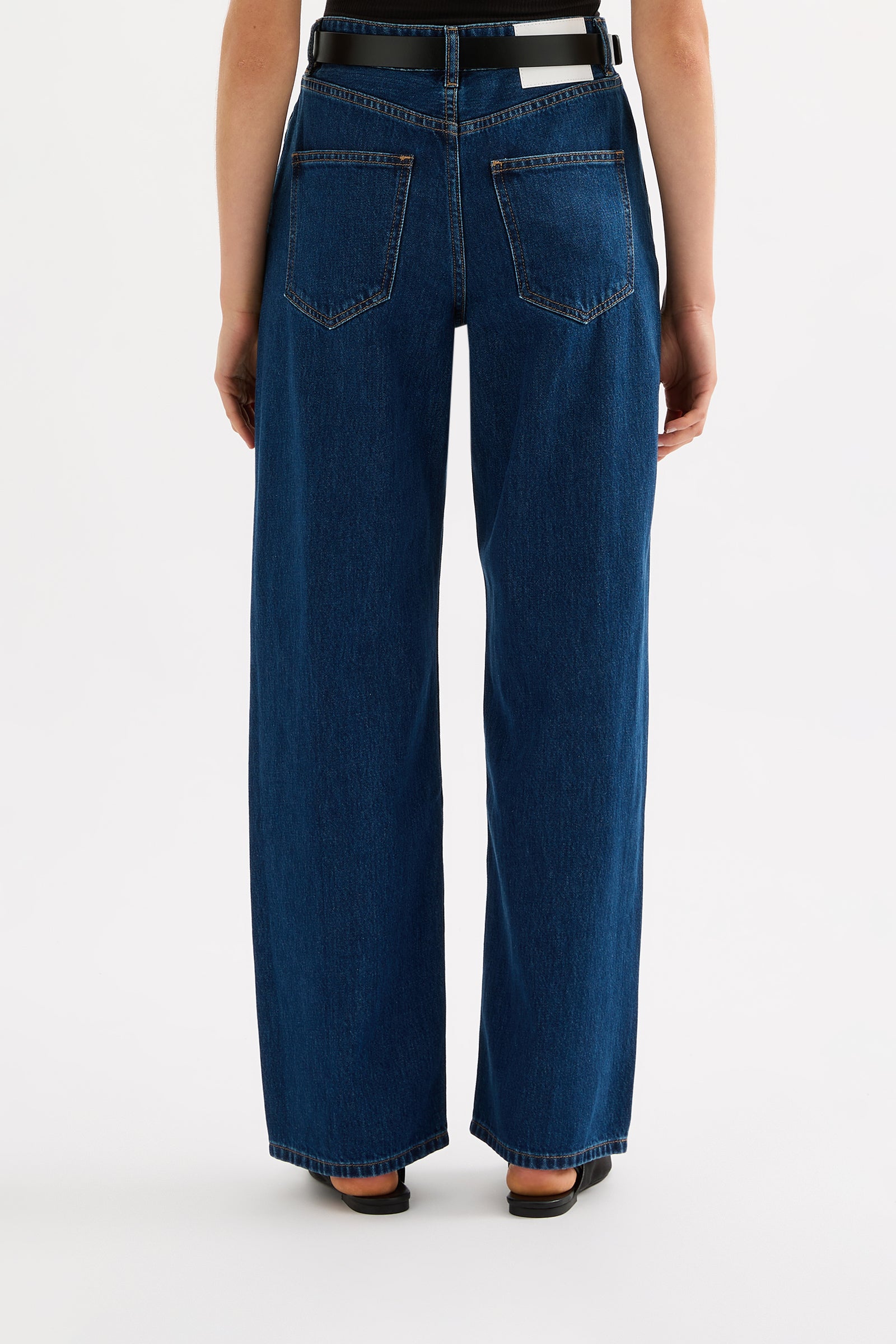 Organic Relaxed Leg Jean Force Blue 