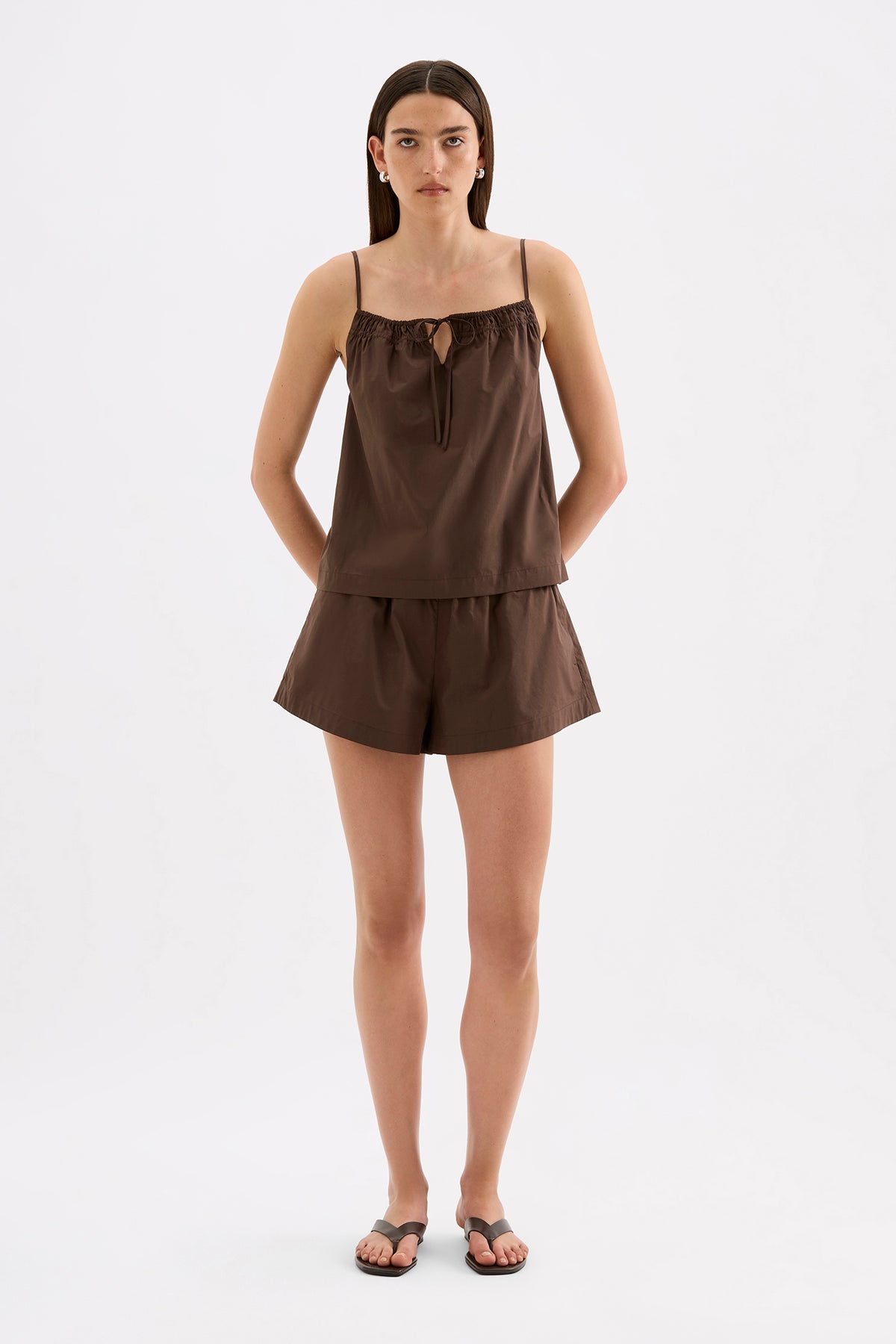 Cerie Poplin Short Chocolate 