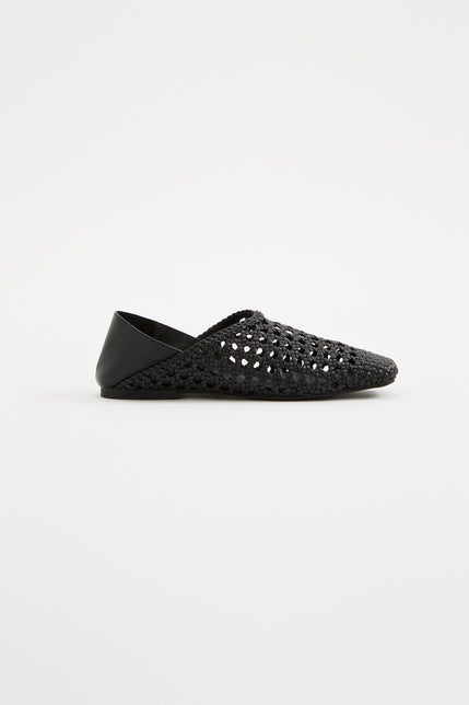 Etta Crochet Flat Black 
