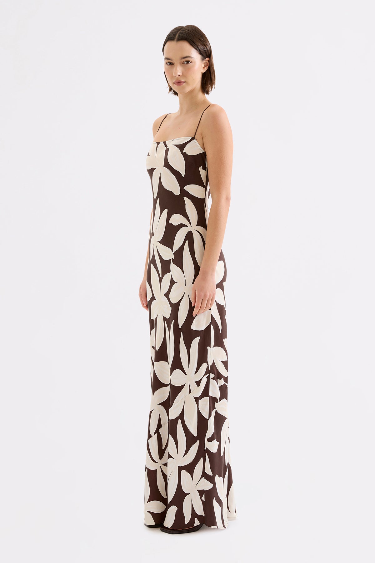Corfu Cupro Slip Dress Corfu Choc 