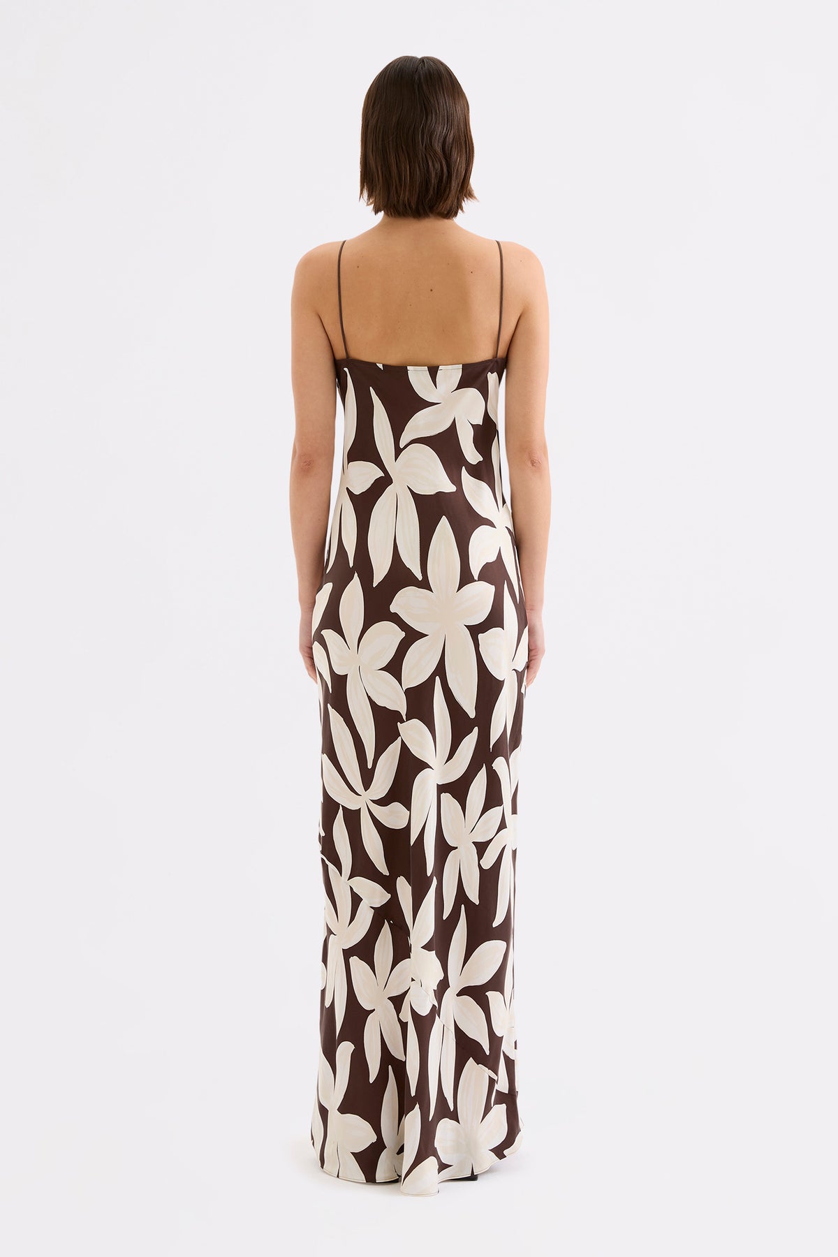 Corfu Cupro Slip Dress Corfu Choc 