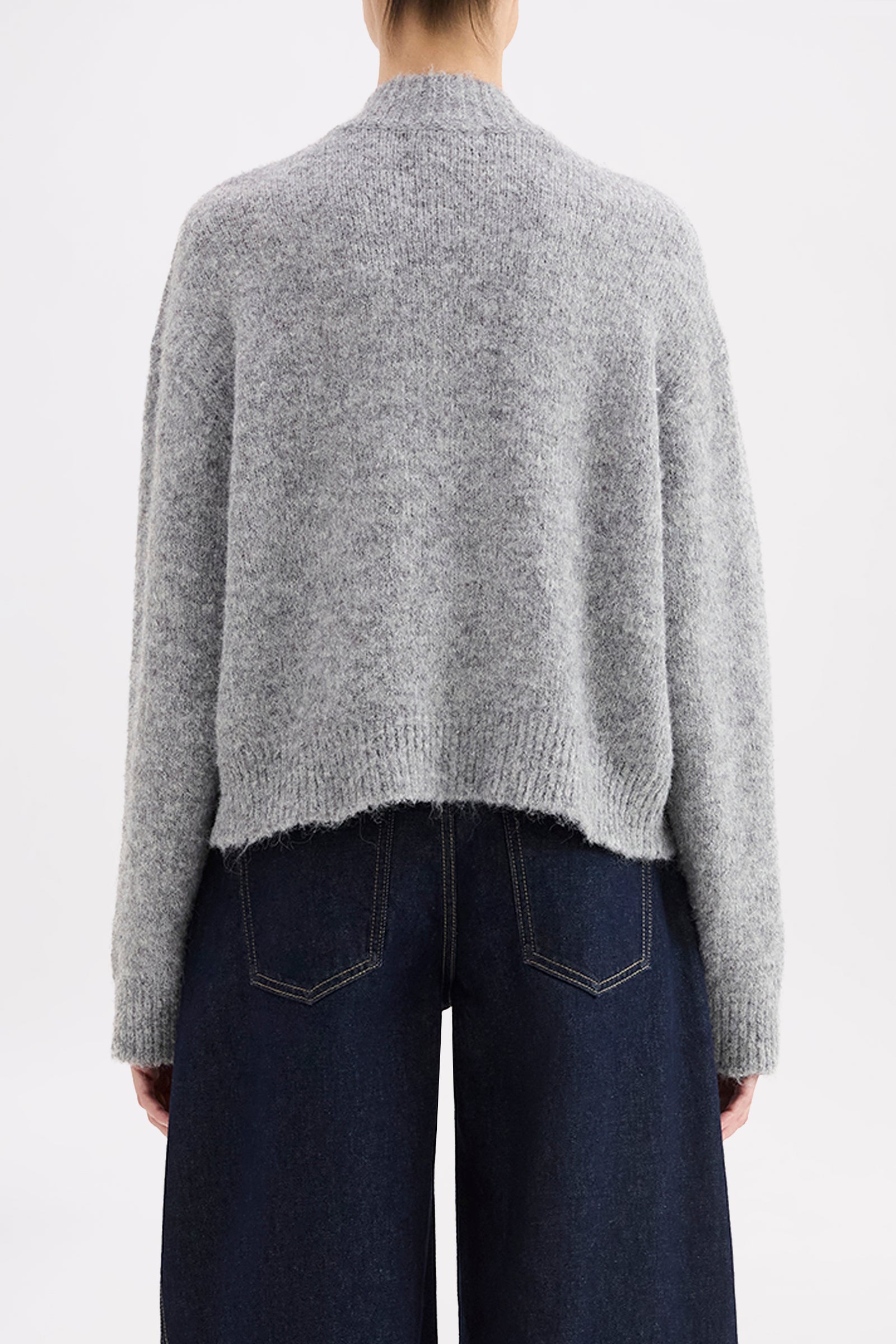 Sia Knit Cardigan Grey Marle 