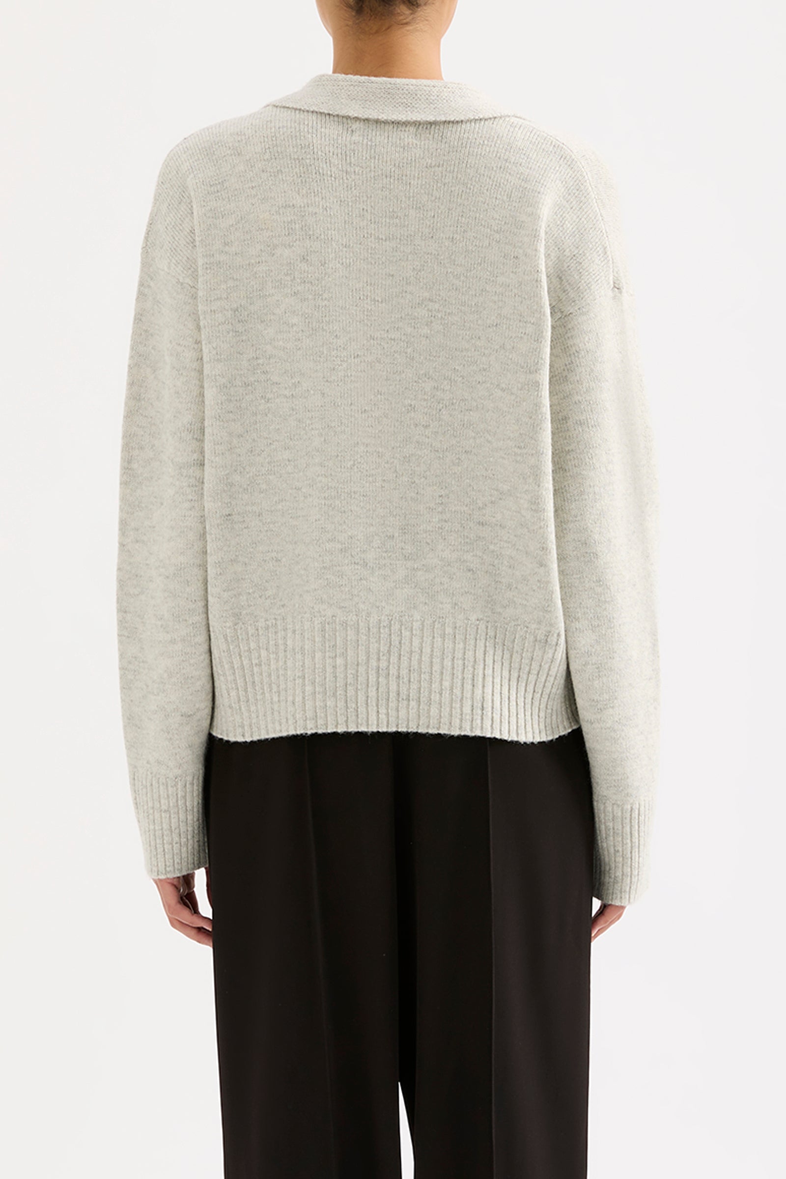 Kinsley Rugby Knit Grey Marle 