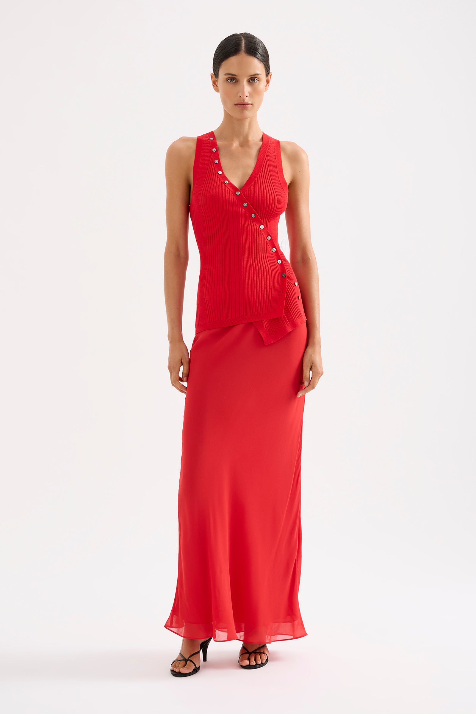 Taza Maxi Skirt Scarlet 
