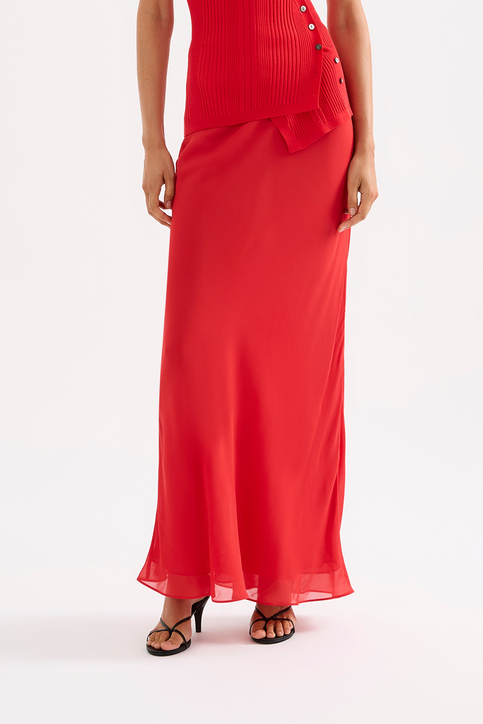 Taza Maxi Skirt Scarlet 