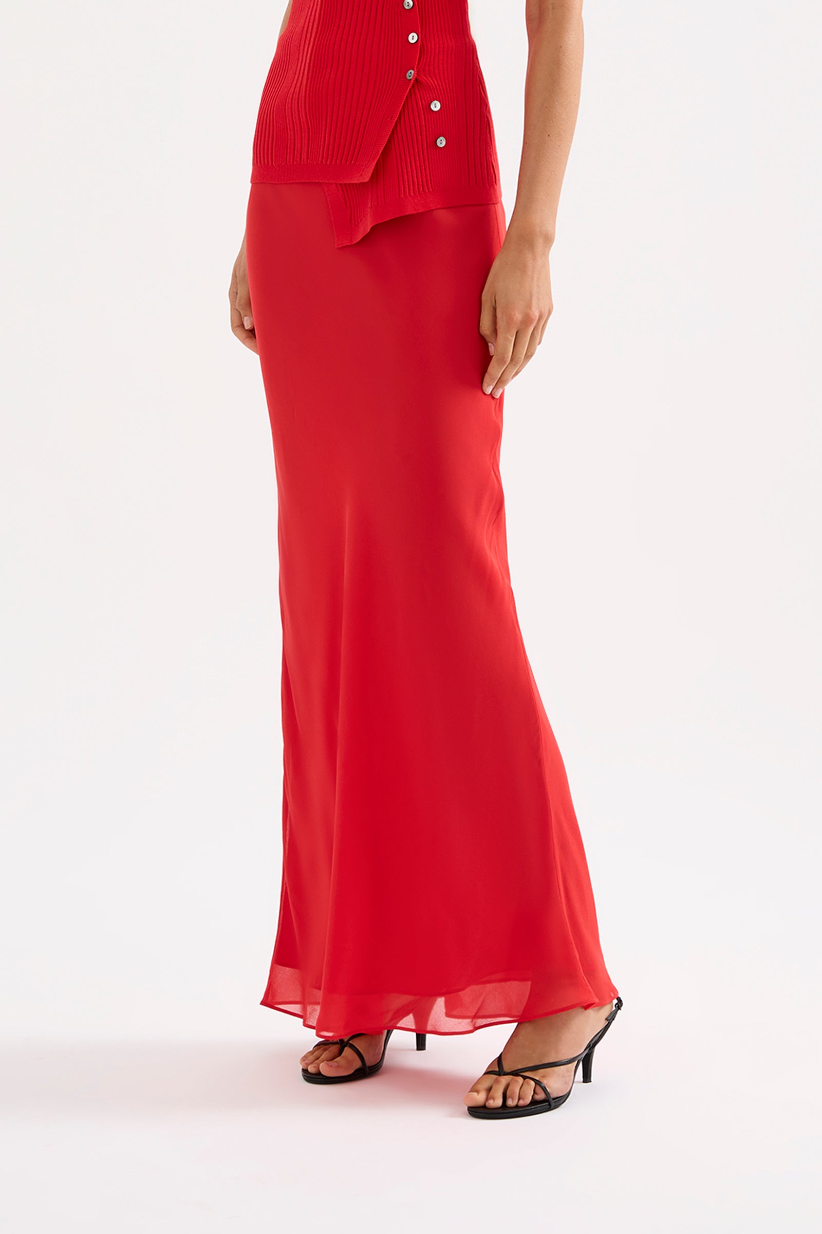 Taza Maxi Skirt Scarlet 