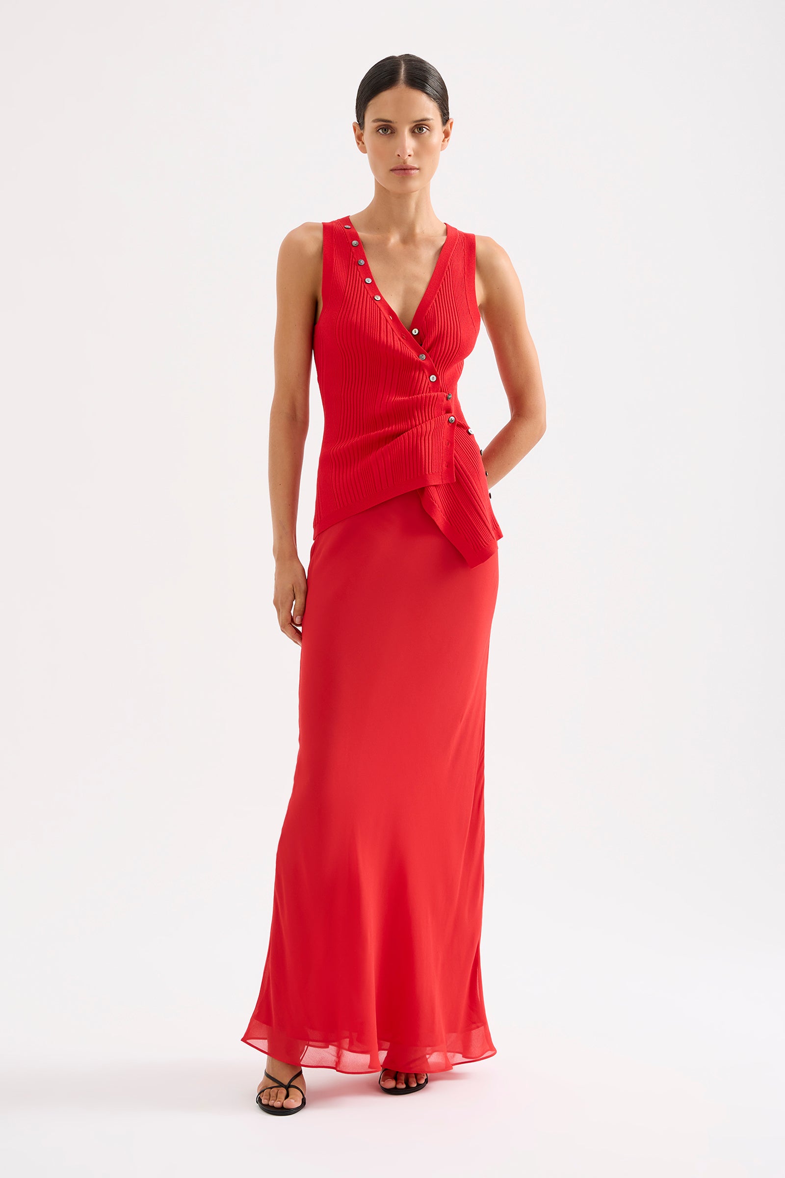 Aylin Knit Tank Scarlet 