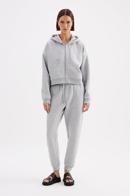 Carter Zip Up Hoodie Grey Marle 