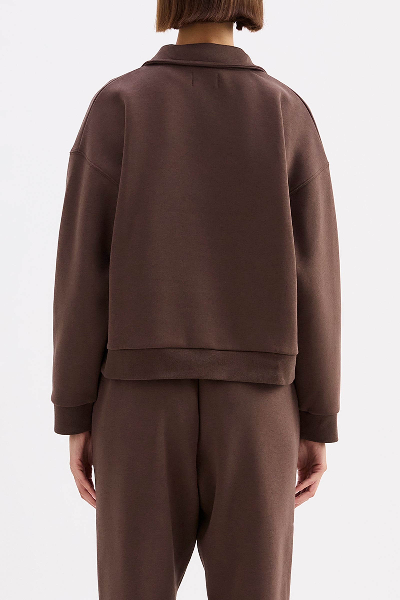 Carter Classic Zip Front Sweat Chocolate 