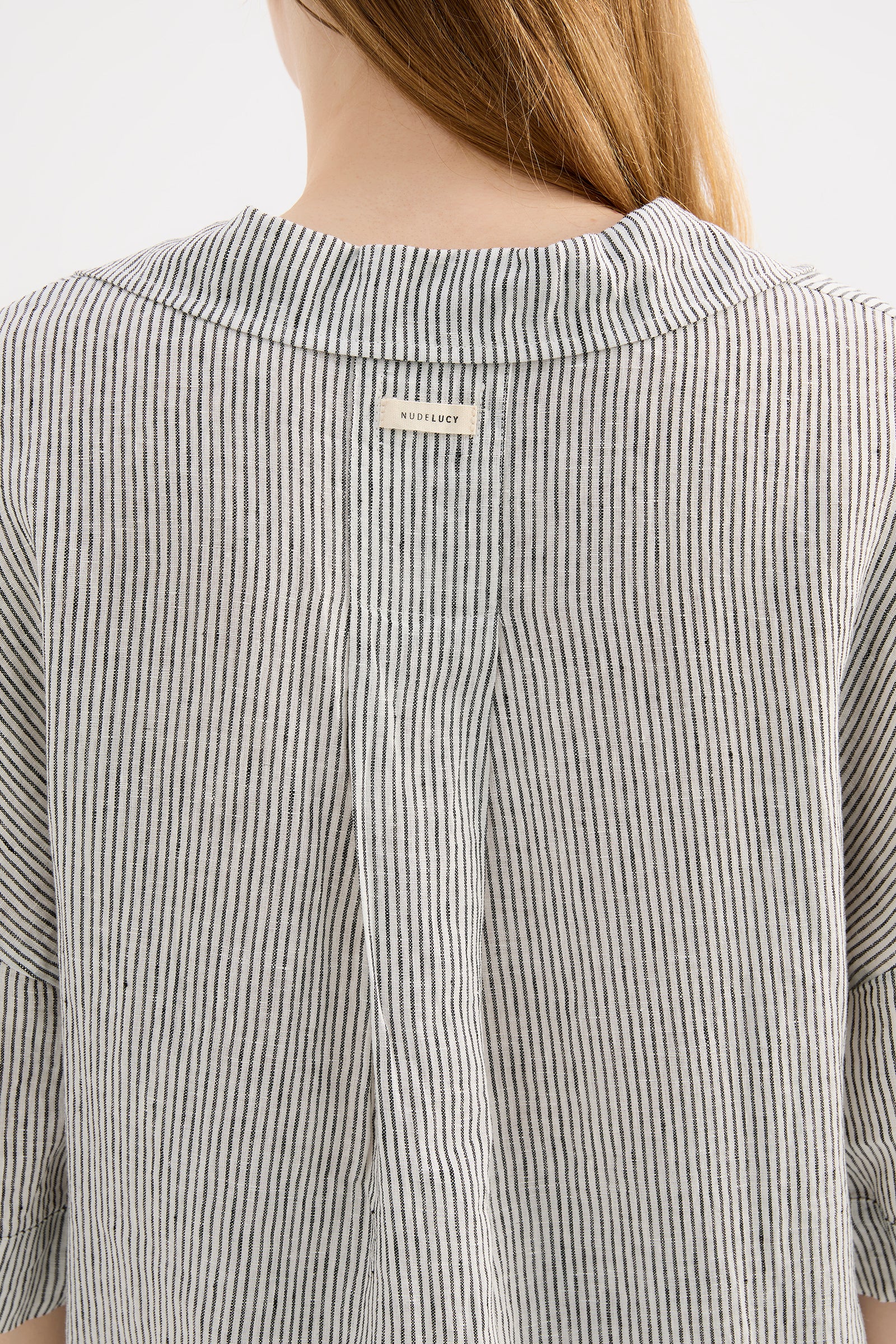 Lounge Stripe Linen Shirt Pinstripe 