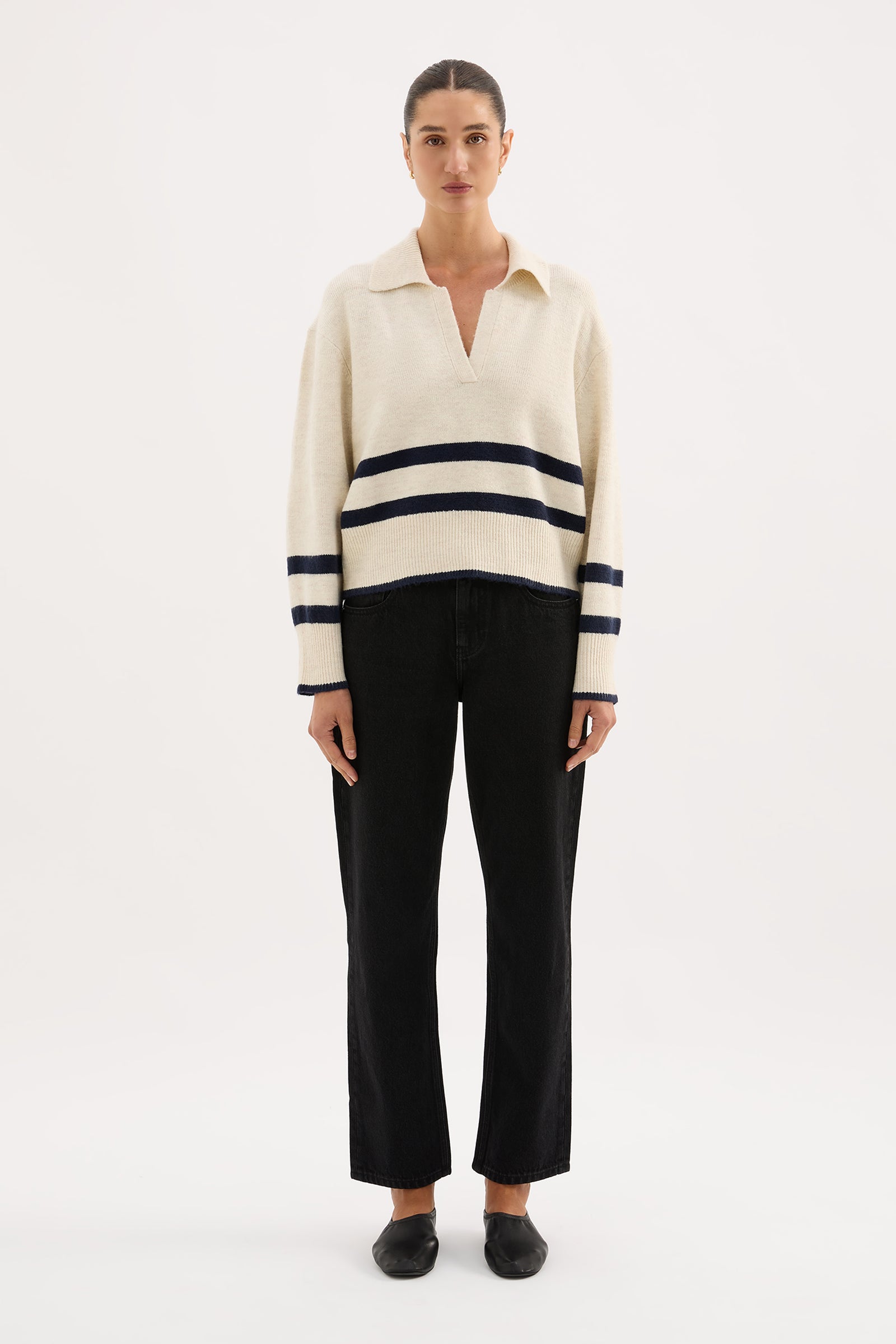 Archer Rugby Knit Cloud Stripe 