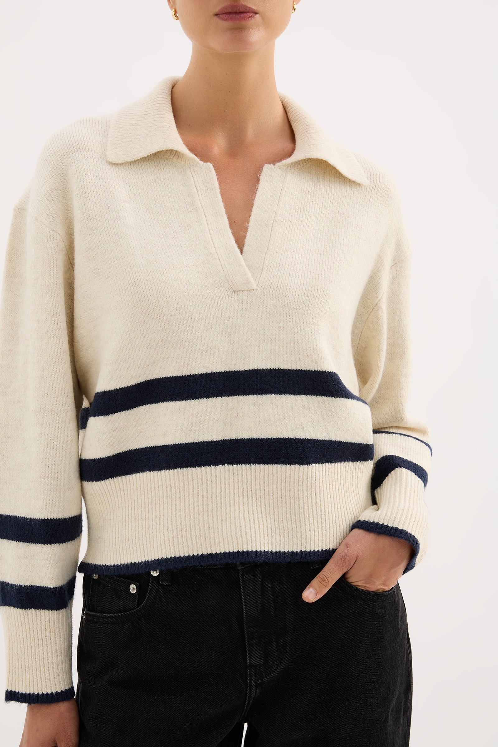Archer Rugby Knit Cloud Stripe 