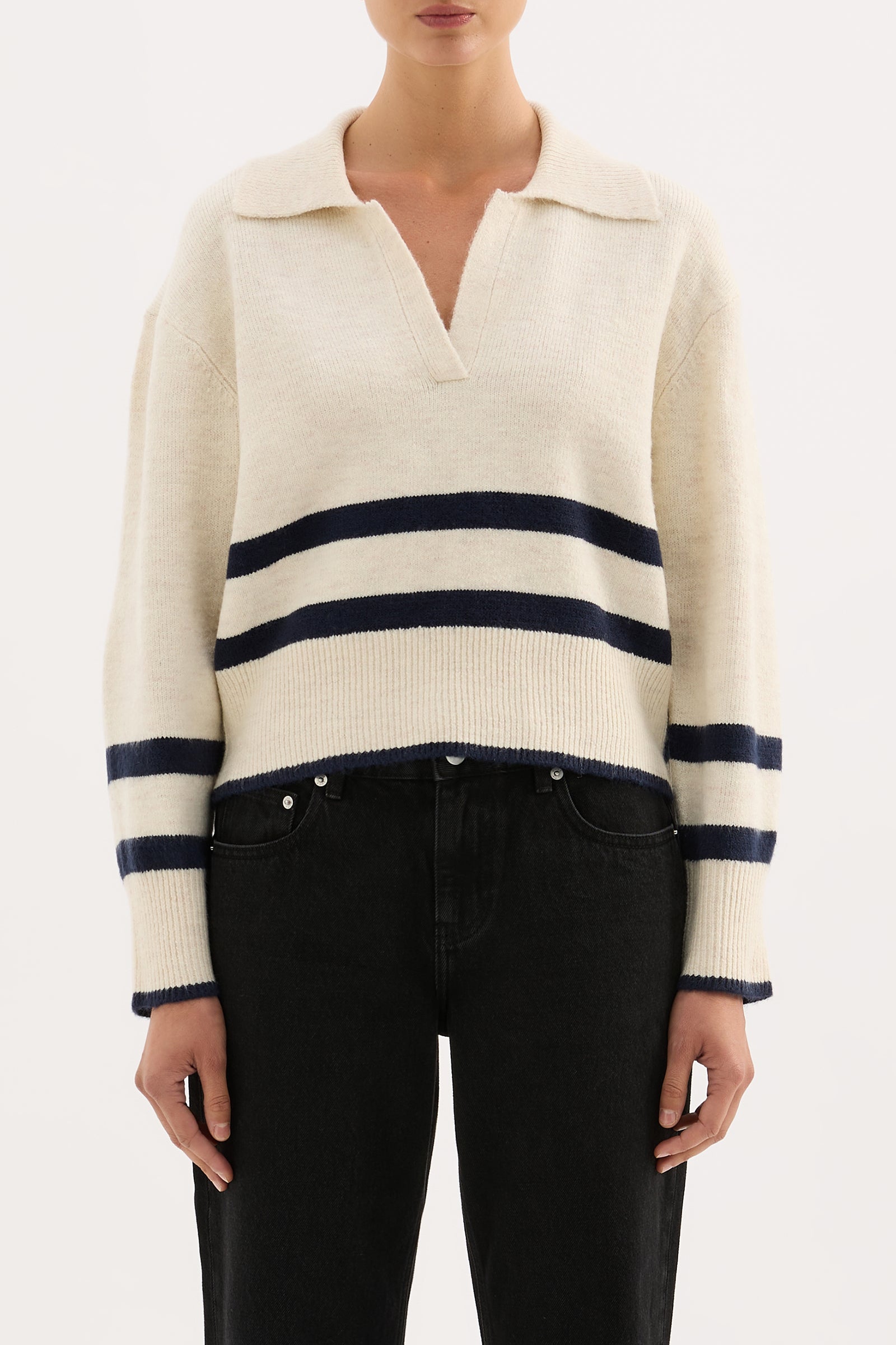 Archer Rugby Knit Cloud Stripe 