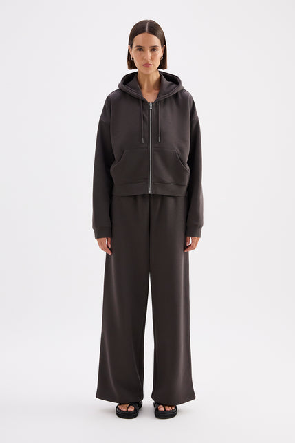 Carter Zip Up Hoodie Coal 