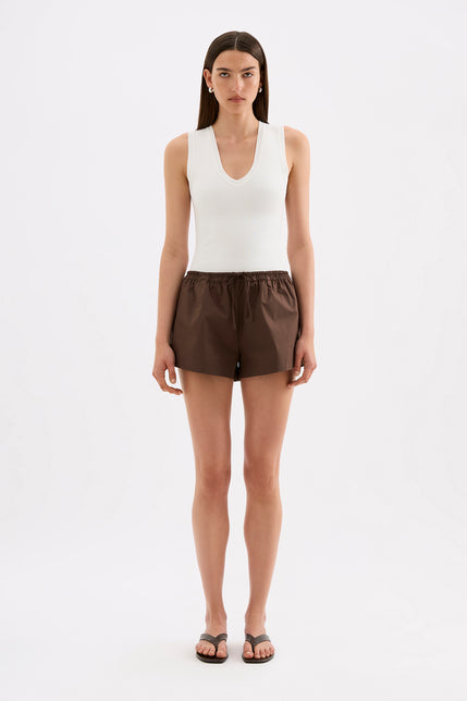 Cerie Poplin Short Chocolate 