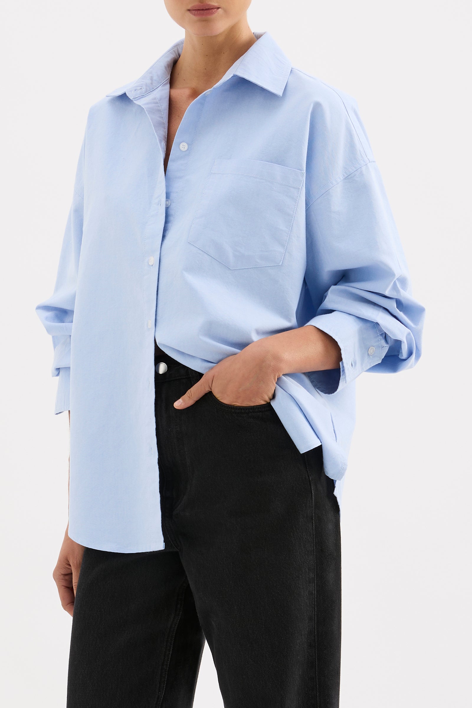 Classic Cotton Shirt Blue 