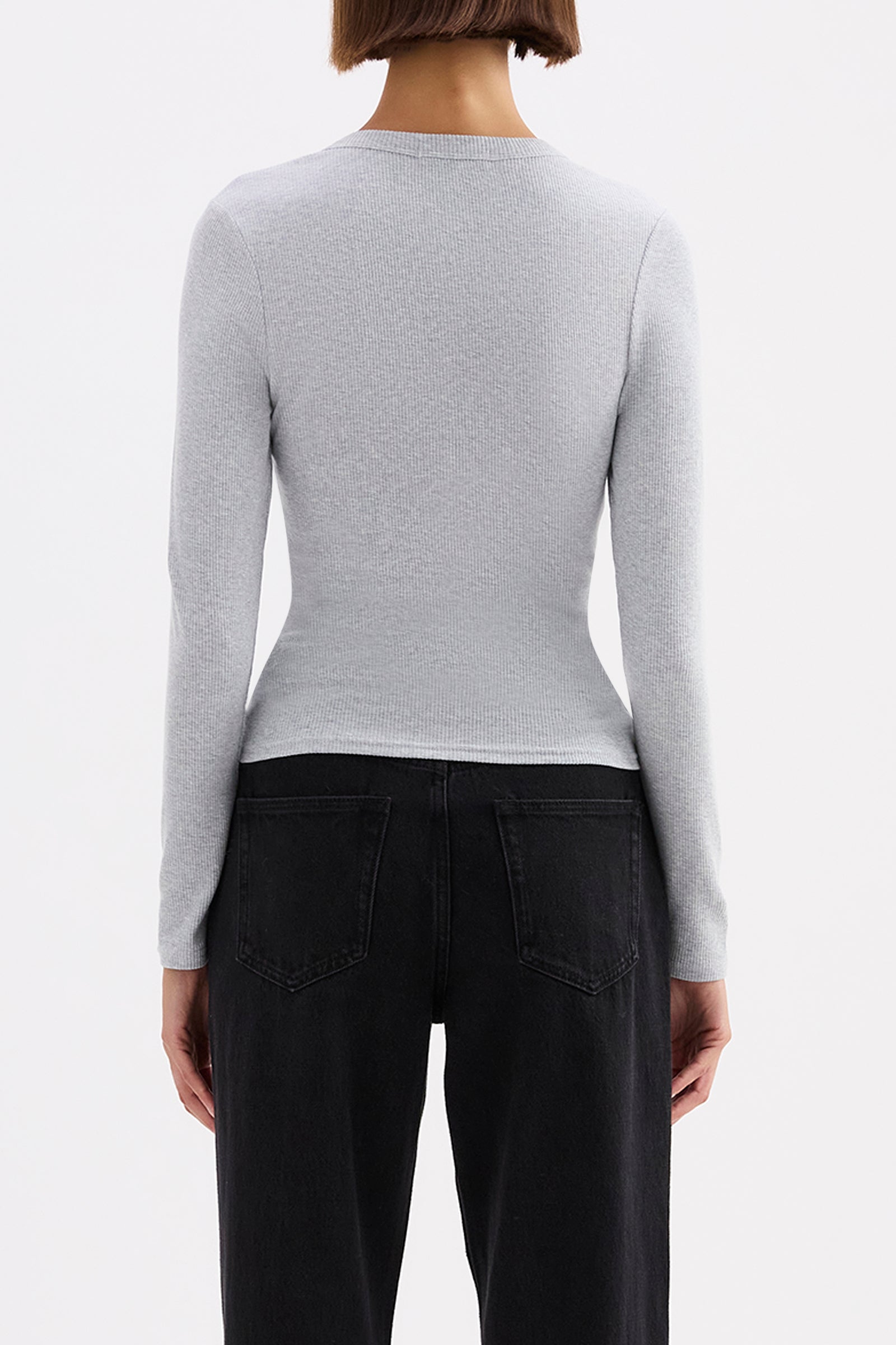 Binx Ls Top Grey Marle 