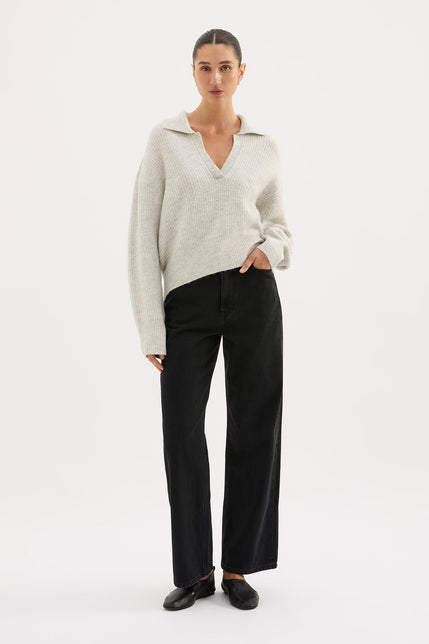 Coleen Rugby Knit Grey Marle 