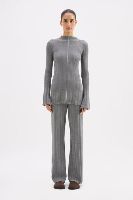 Sedona Knit Top Grey Marle 