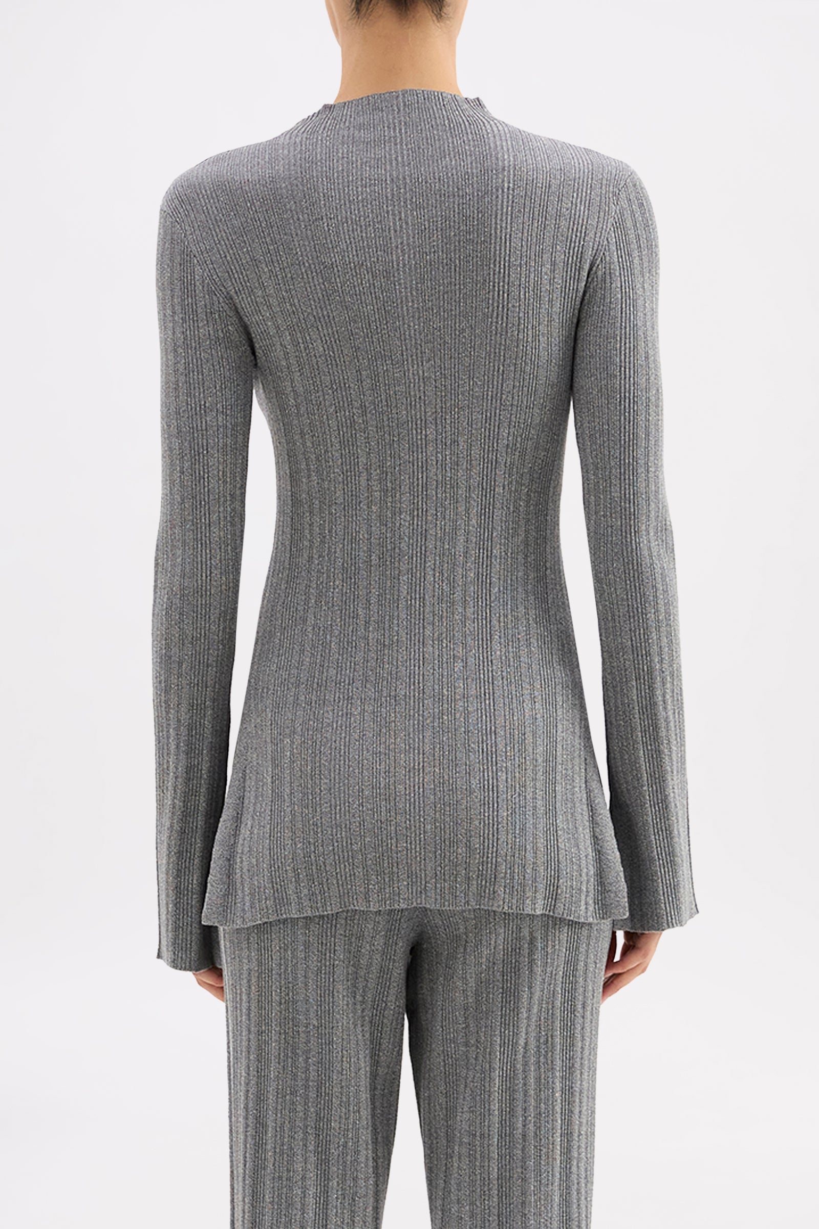 Sedona Knit Top Grey Marle 