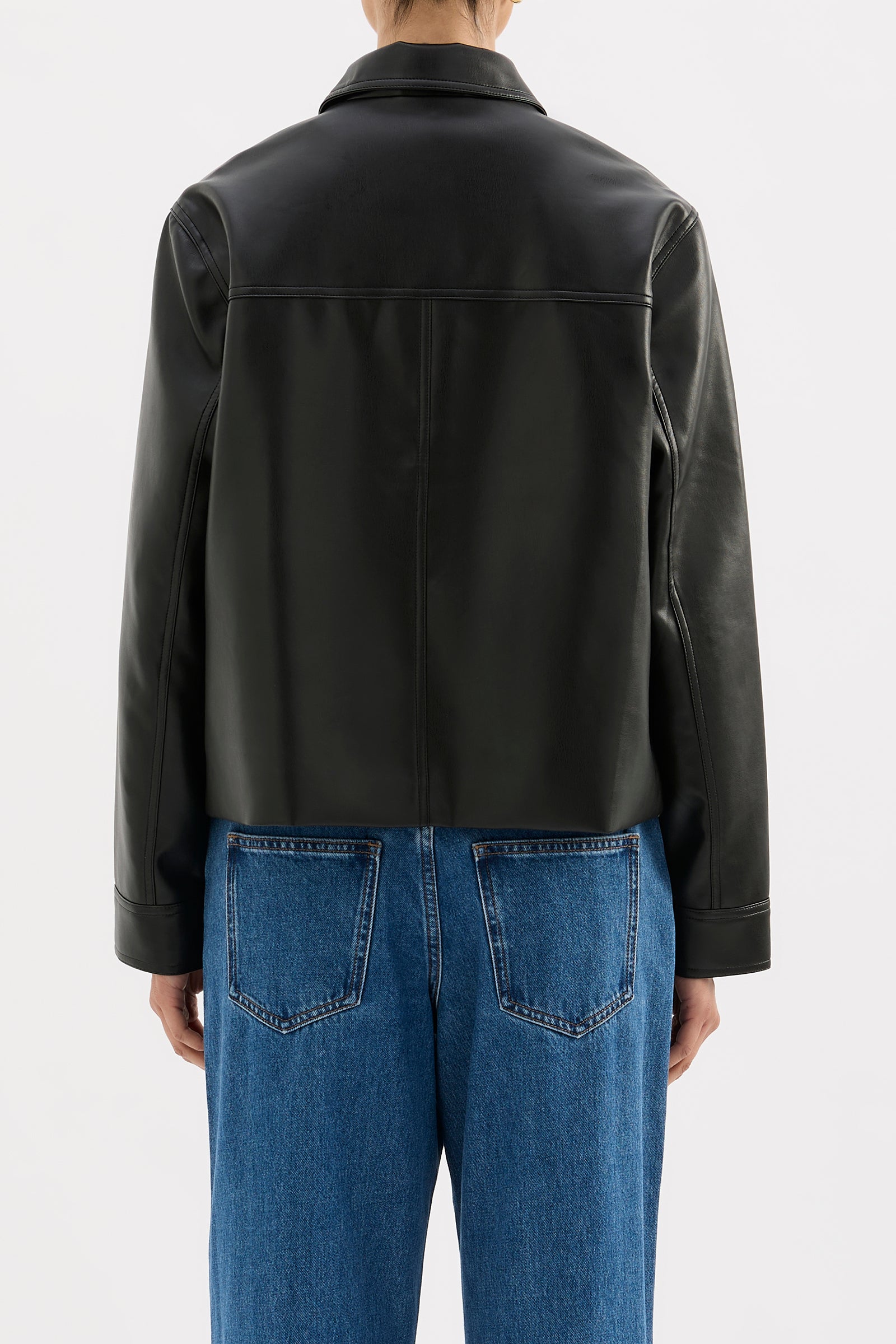 Maude Vegan Leather Jacket Black 