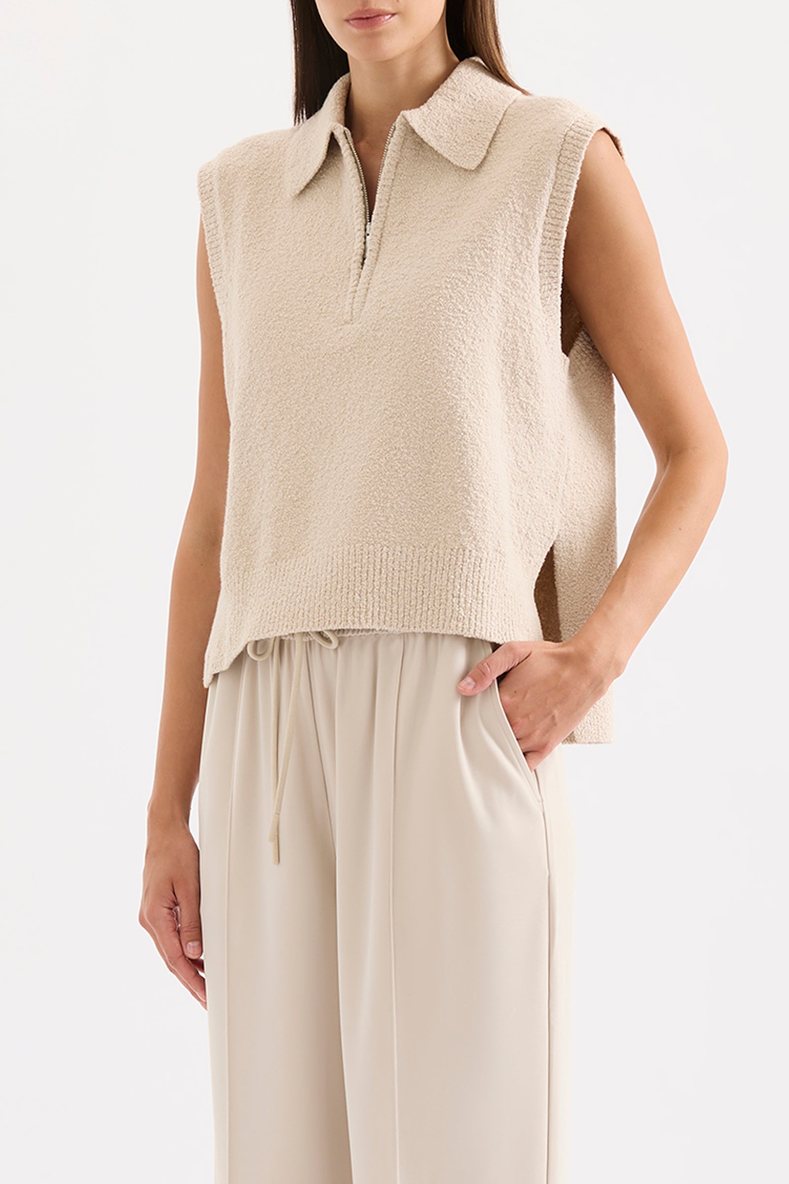 Ordell Knit Vest Buff 