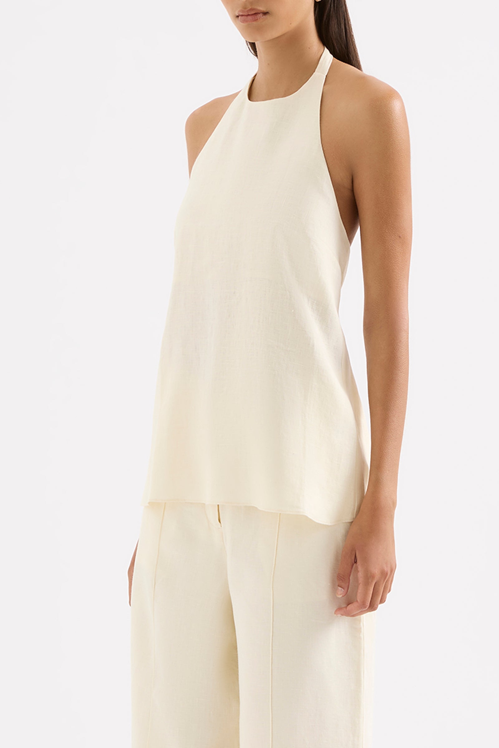 Linnea Linen Top Chamomile 