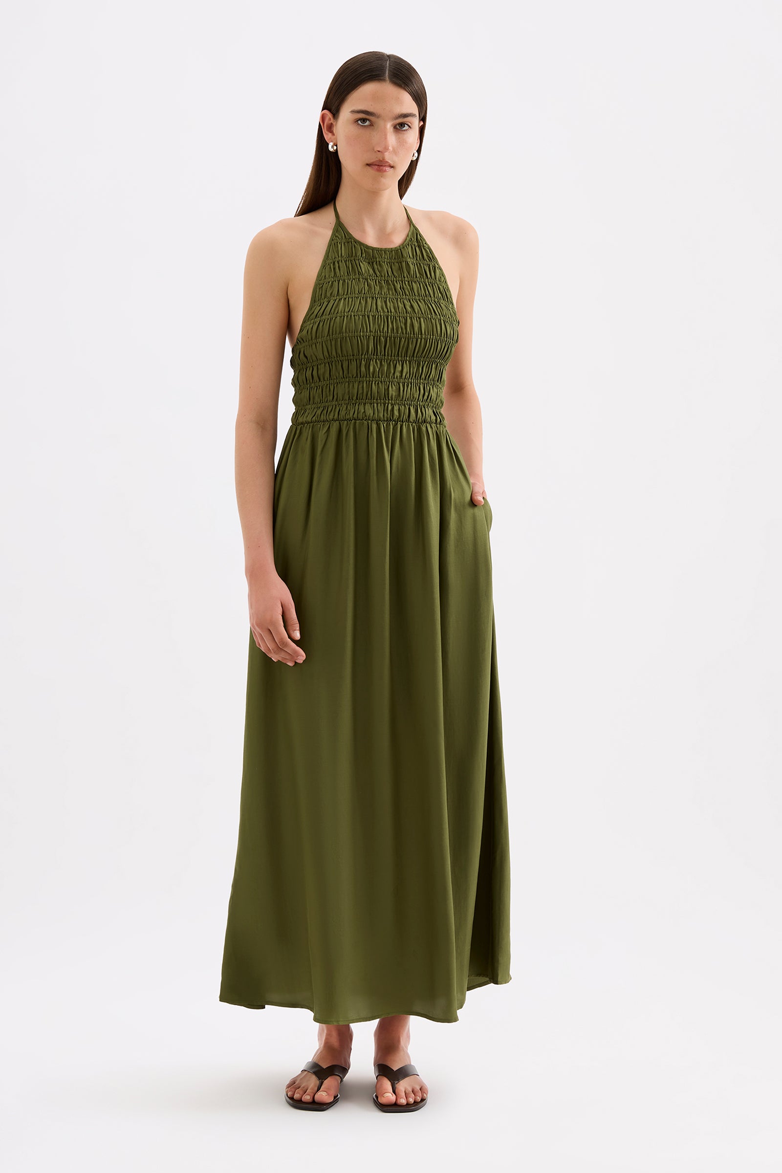Mira Tencel Maxi Dress Cypress 