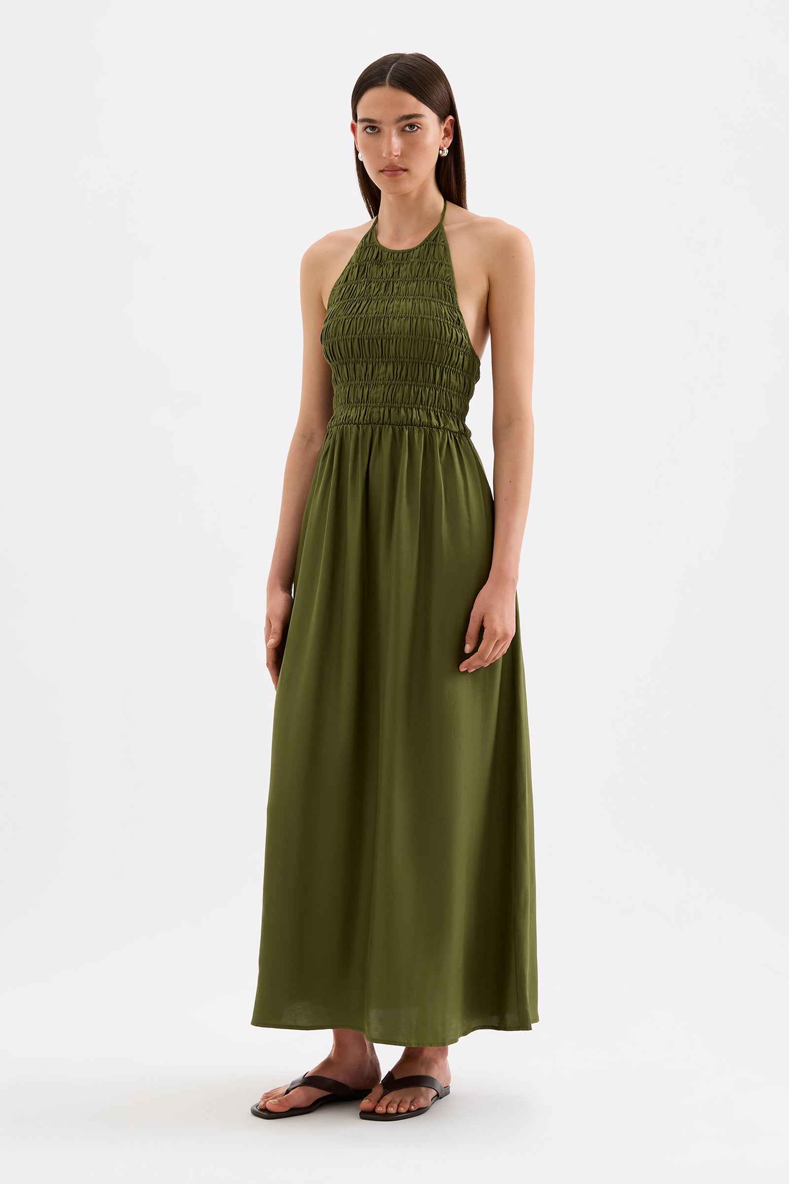 Mira Tencel Maxi Dress Cypress 
