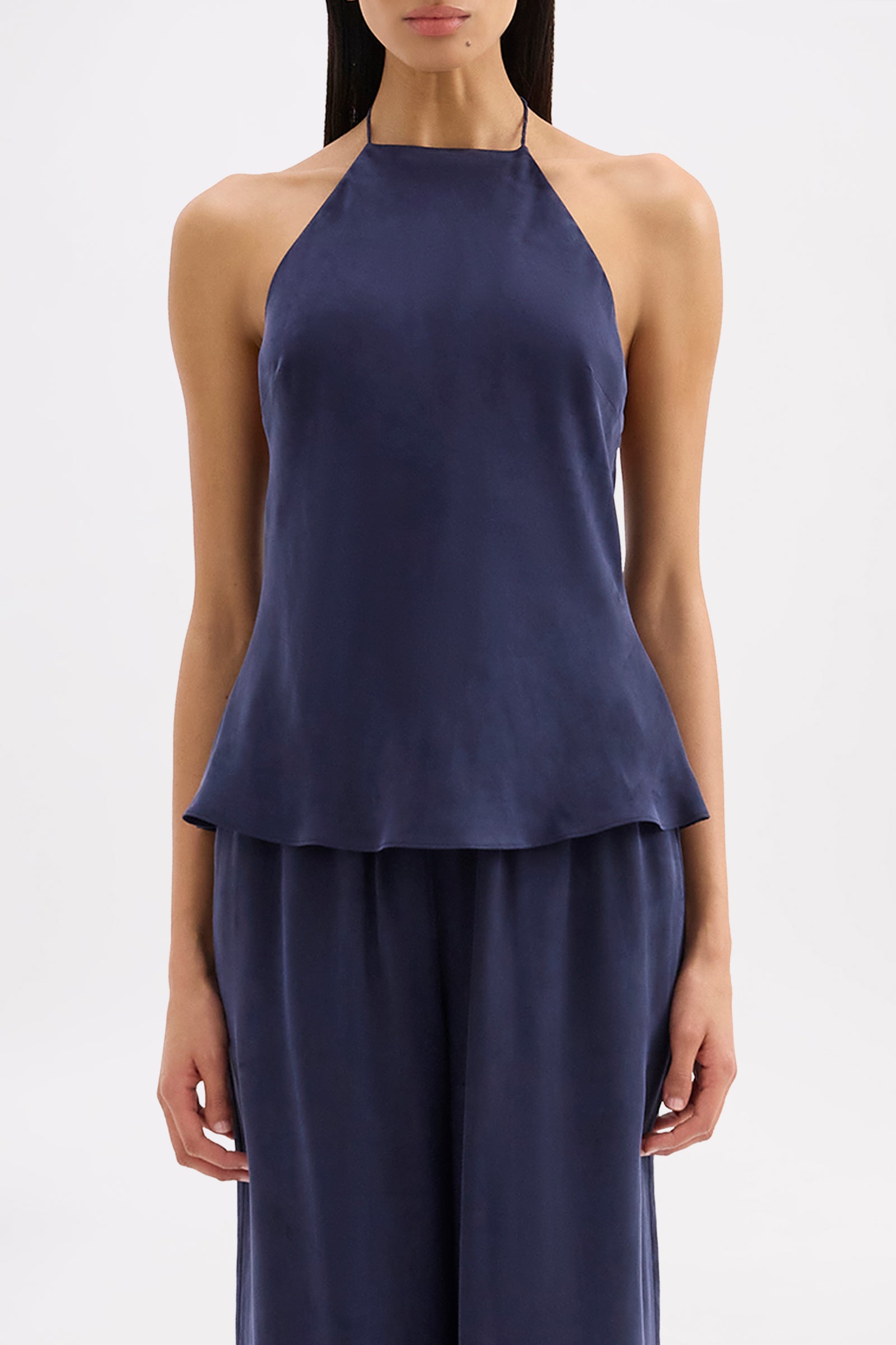 Raye Cupro Halter Top Ink 