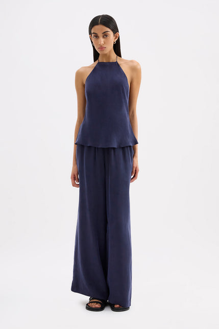 Raye Cupro Halter Top Ink 