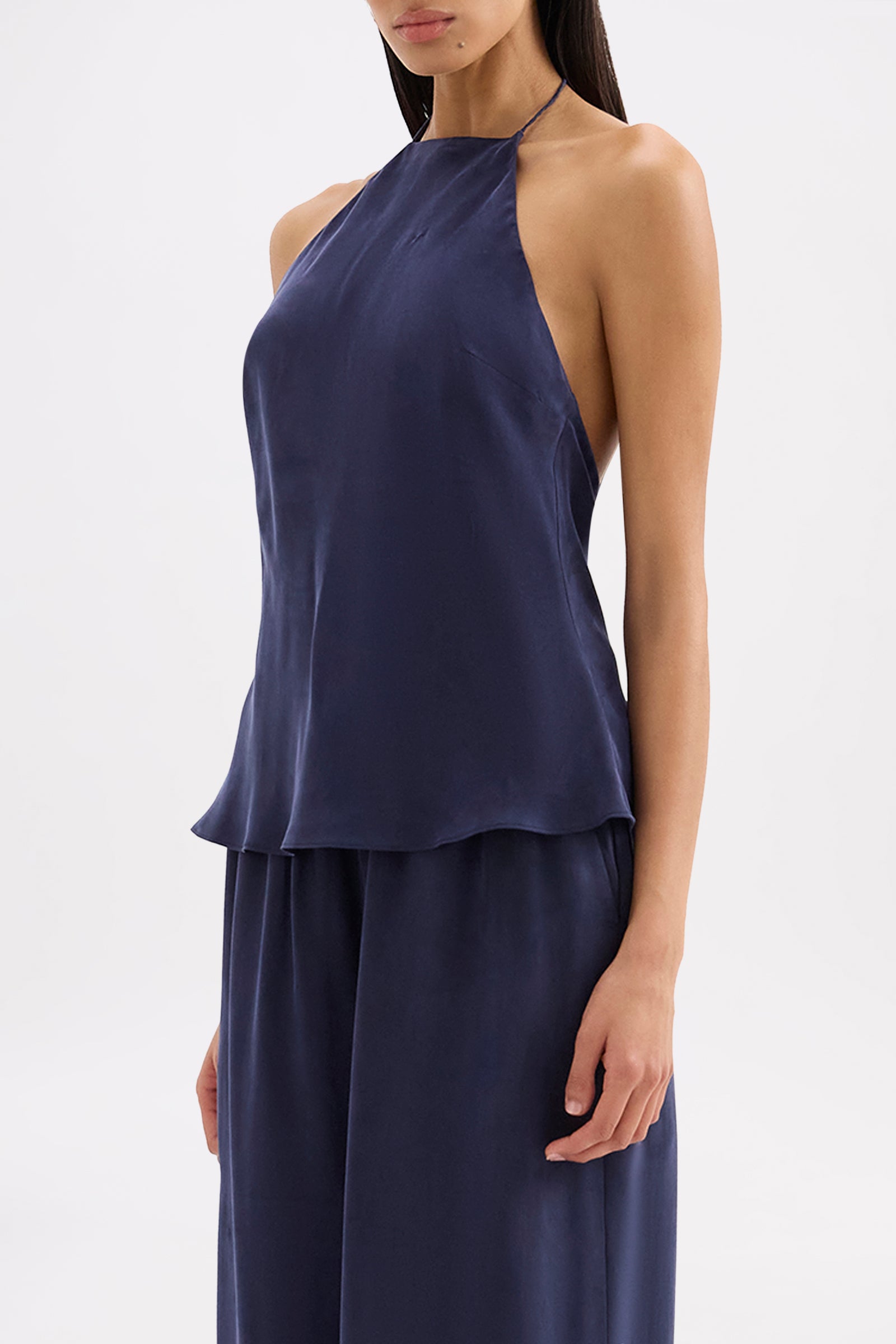 Raye Cupro Halter Top Ink 