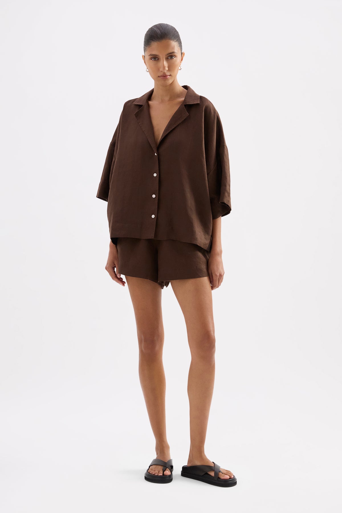 Lounge Linen Shirt & Short Set 