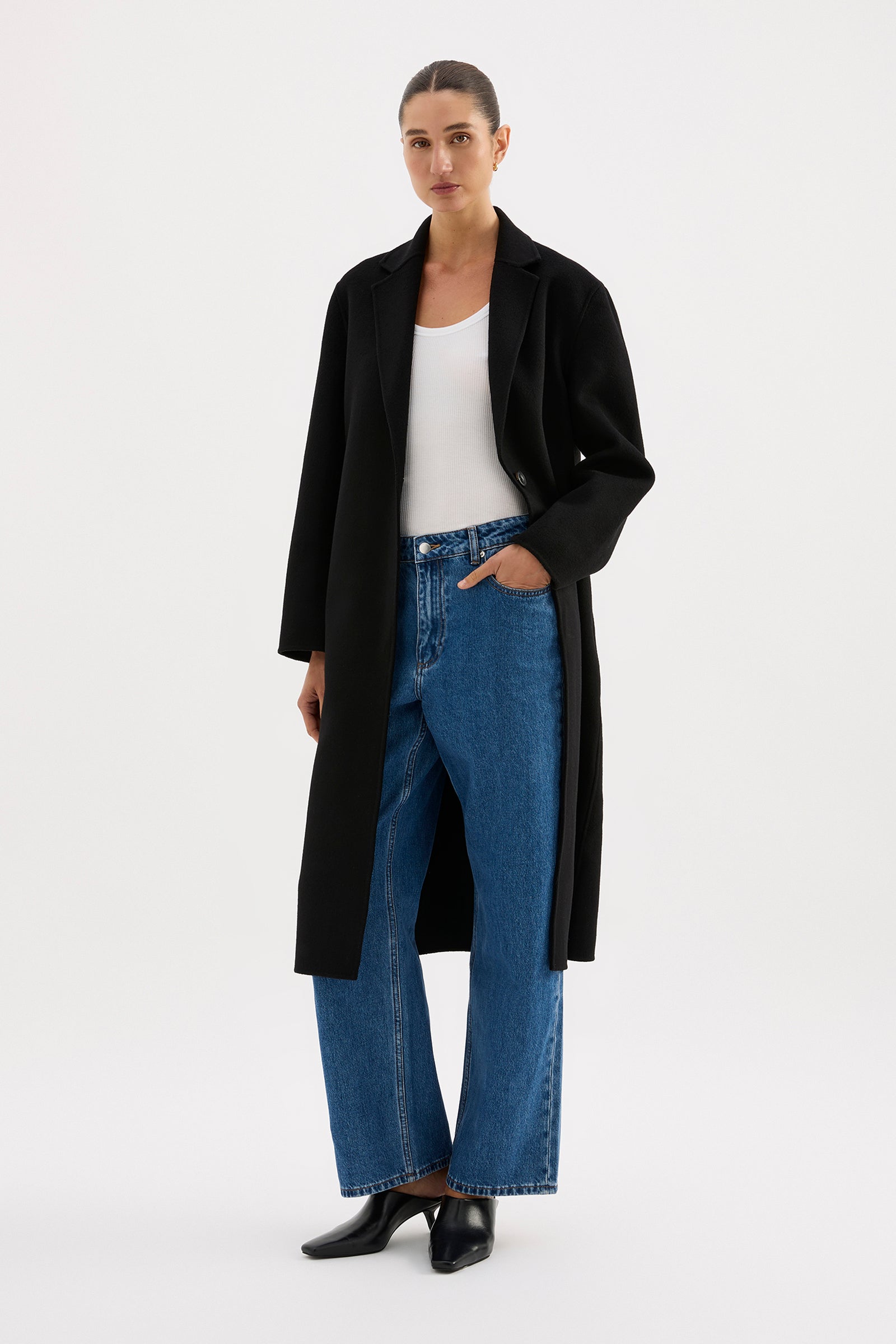 Riley Wool Coat Black 