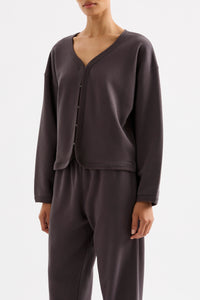 LOUNGE FLEECE CARDIGAN