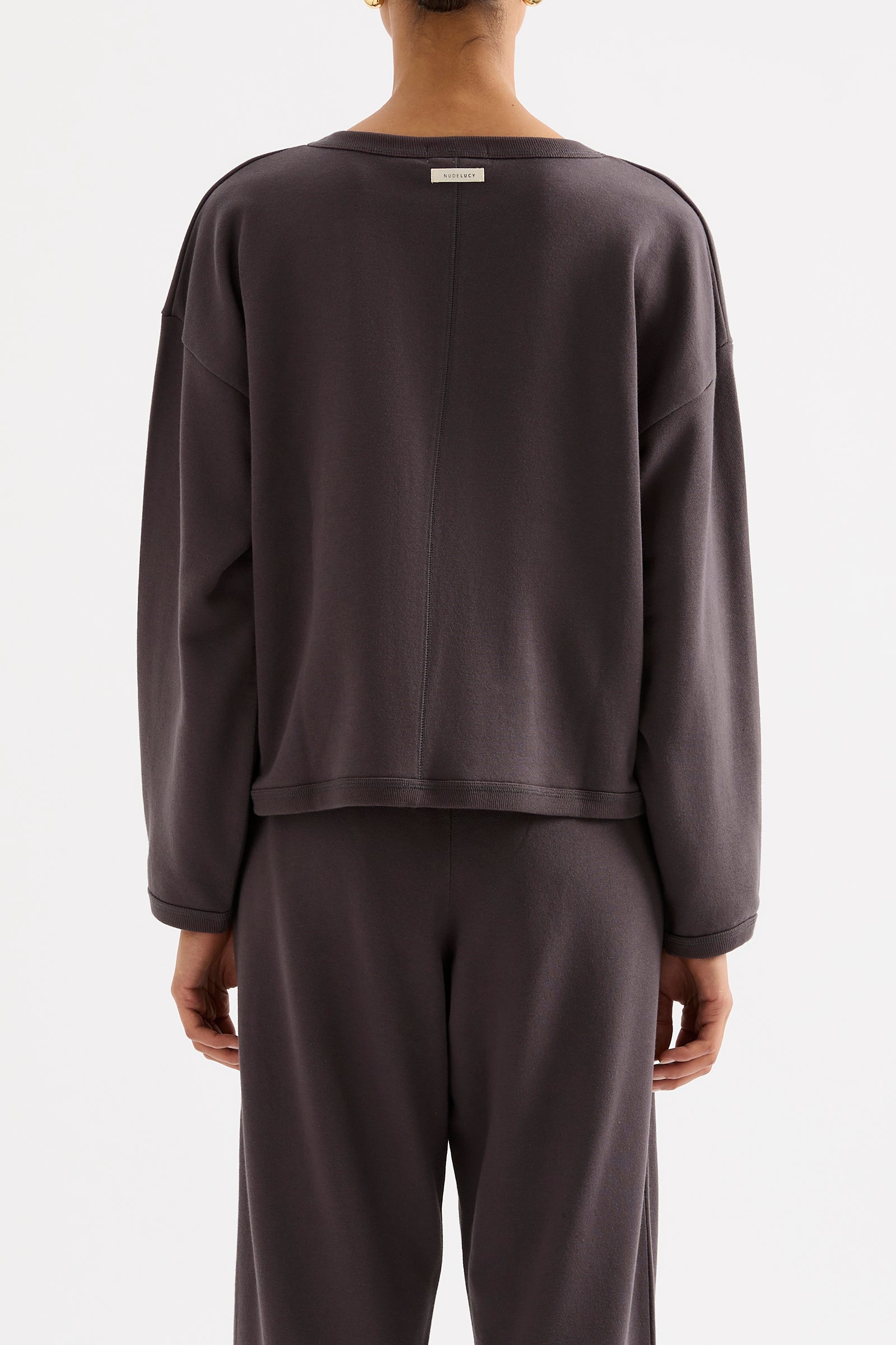 Lounge Fleece Cardigan Coal 